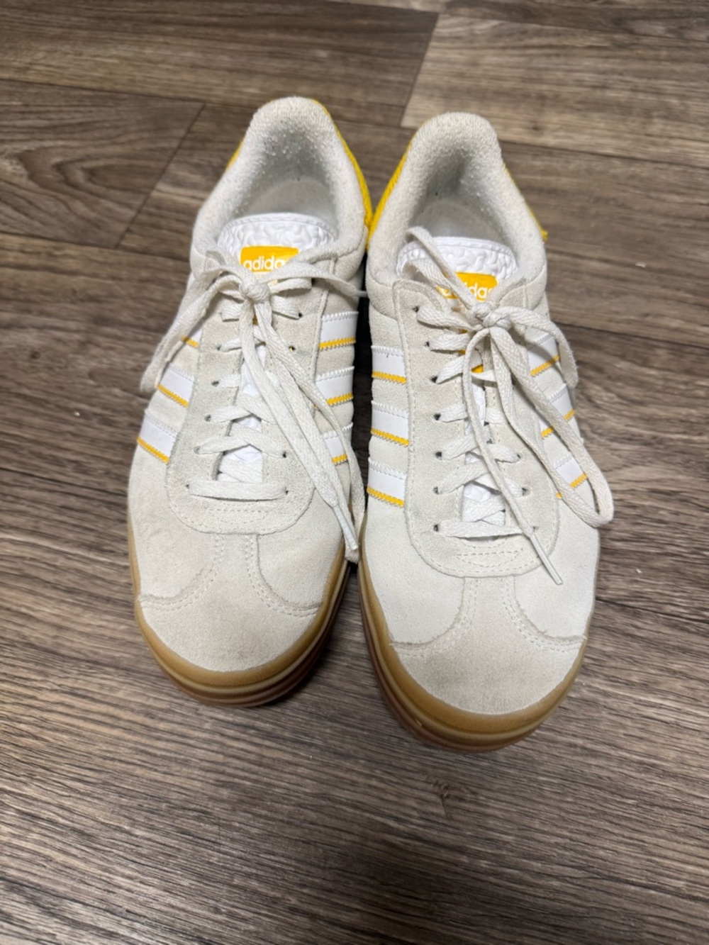 Adidas Gazelle Women’s Cream & Yellow Suede Sneakers